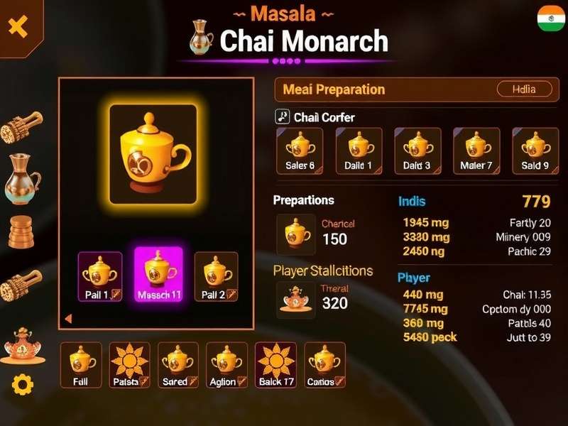 Masala Chai Monarch gameplay screenshot showing chai preparation